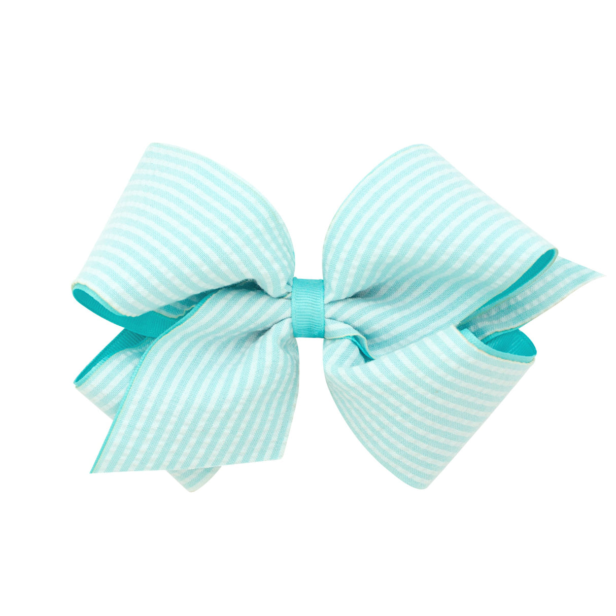 Seersucker Overlay Hair Bow