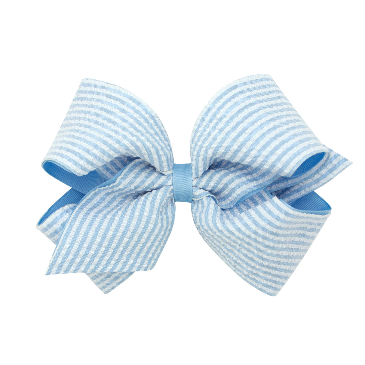 Seersucker Overlay Hair Bow