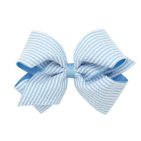 Seersucker Overlay Hair Bow