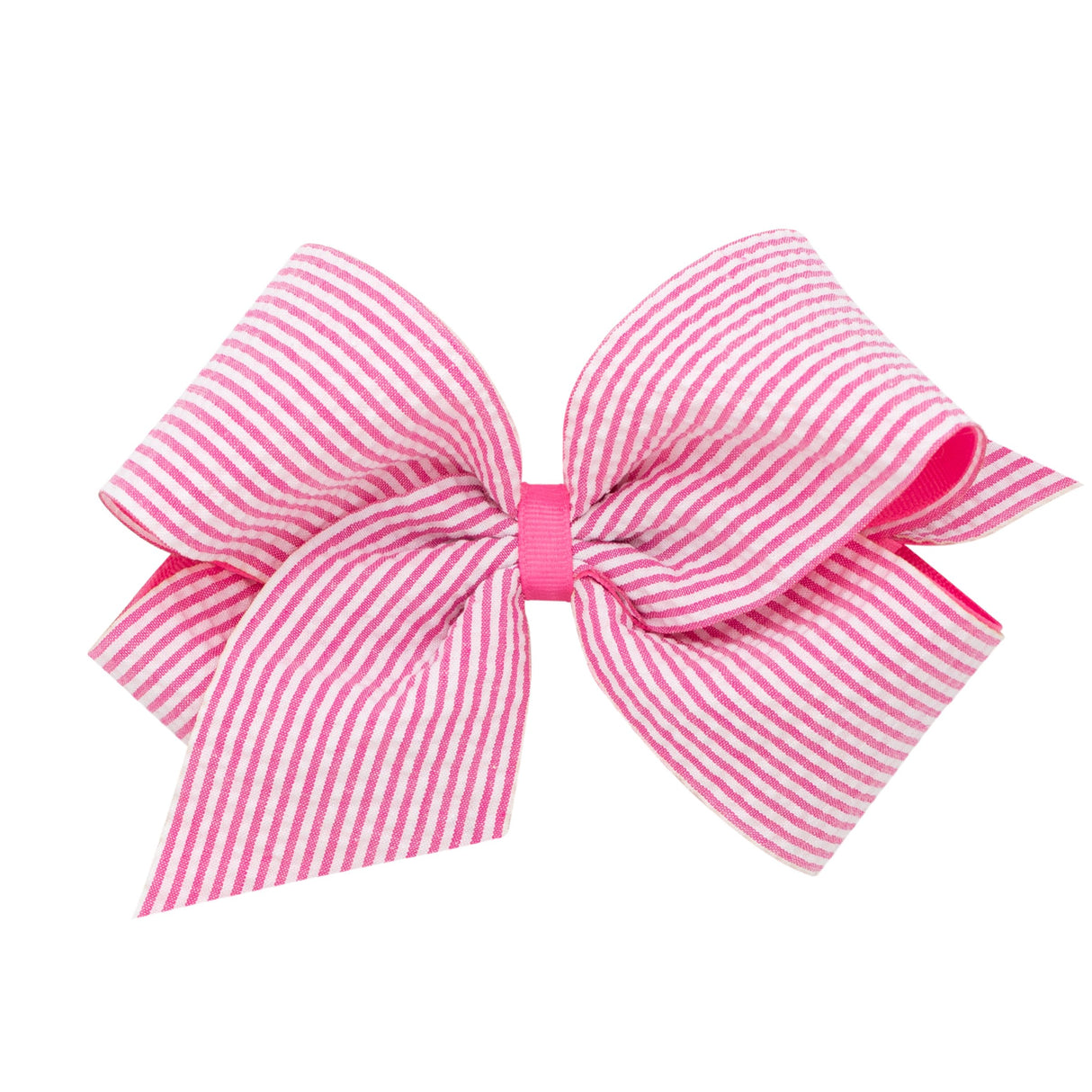 Seersucker Overlay Hair Bow