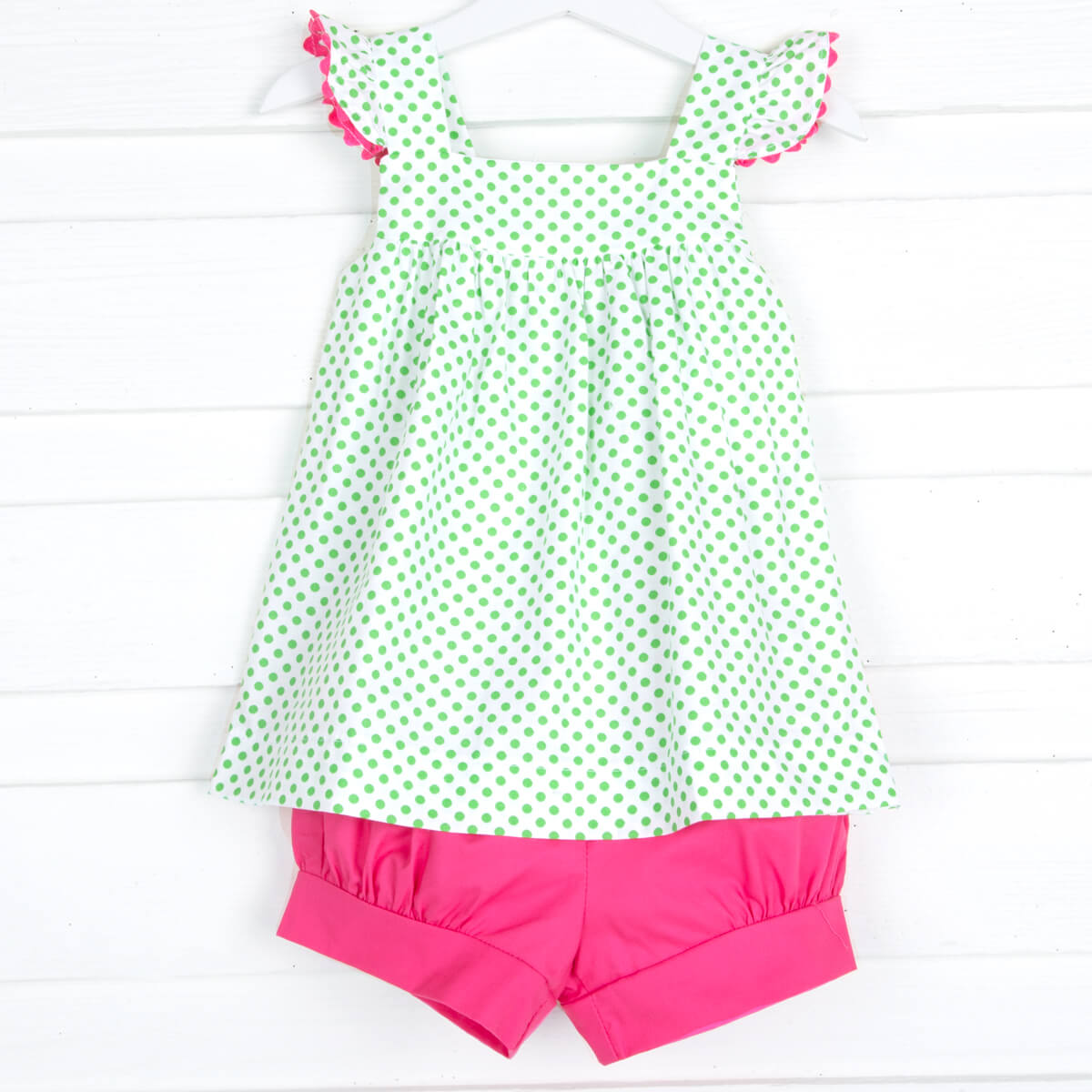 Green Polka Dot Amy Short Set
