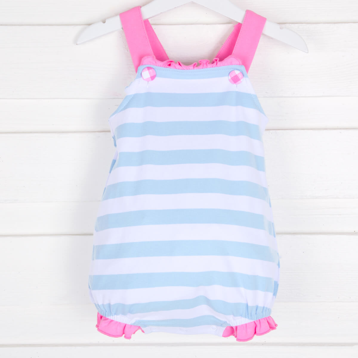 Blue Stripe Cross Back Bubble
