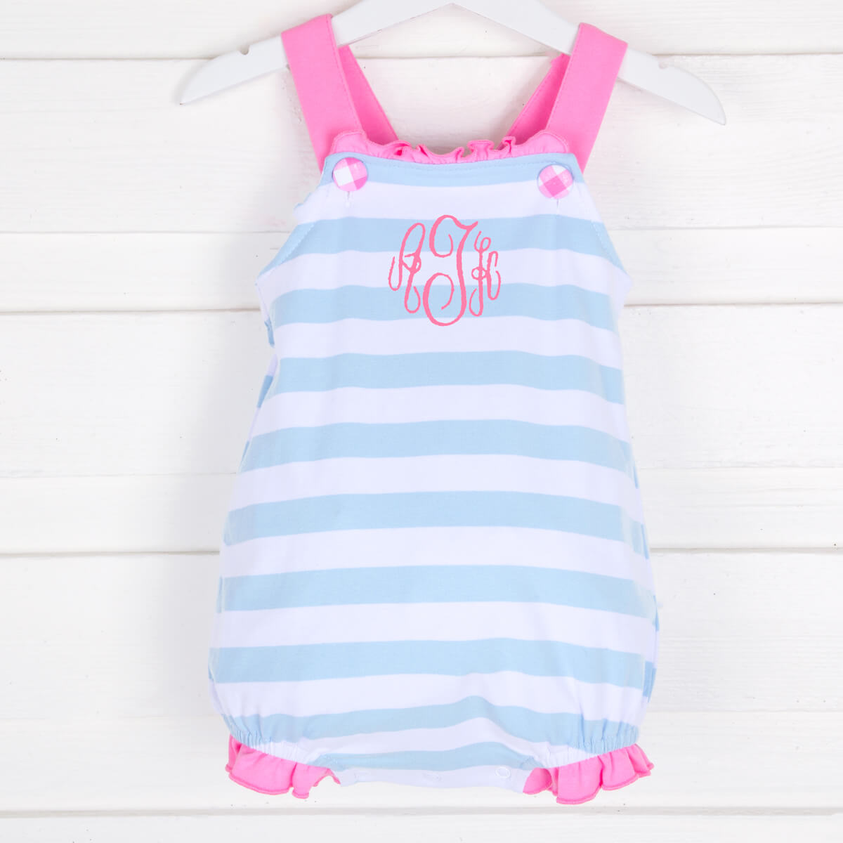 Blue Stripe Cross Back Bubble