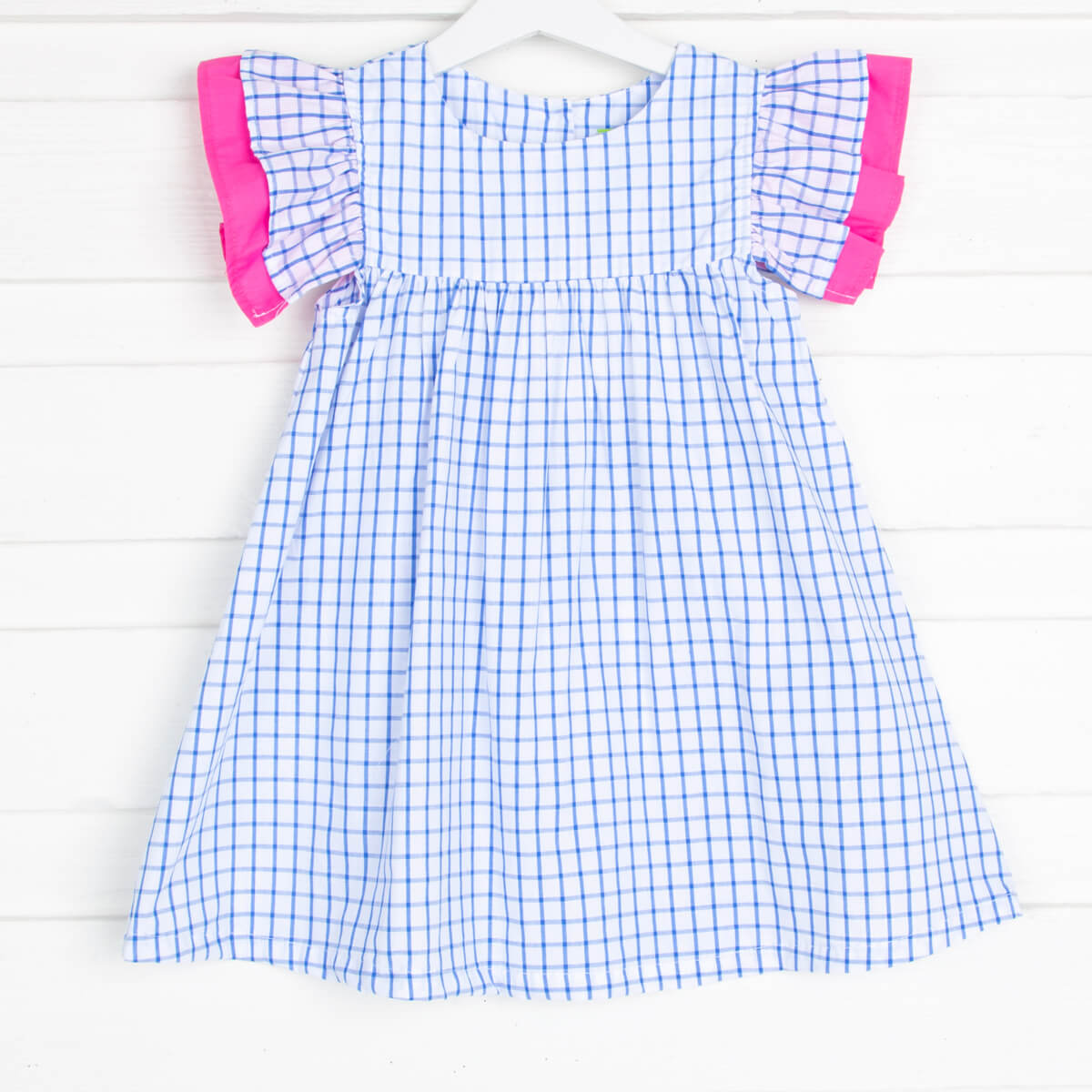 Blue Windowpane Maeve Dress