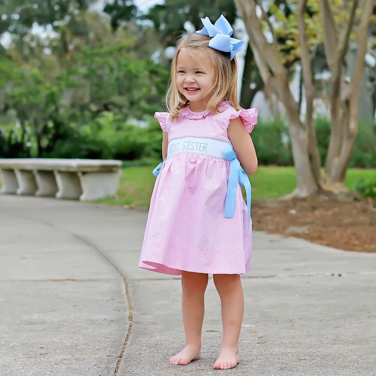 Big Sister Blue Ribbon Beverly Dress