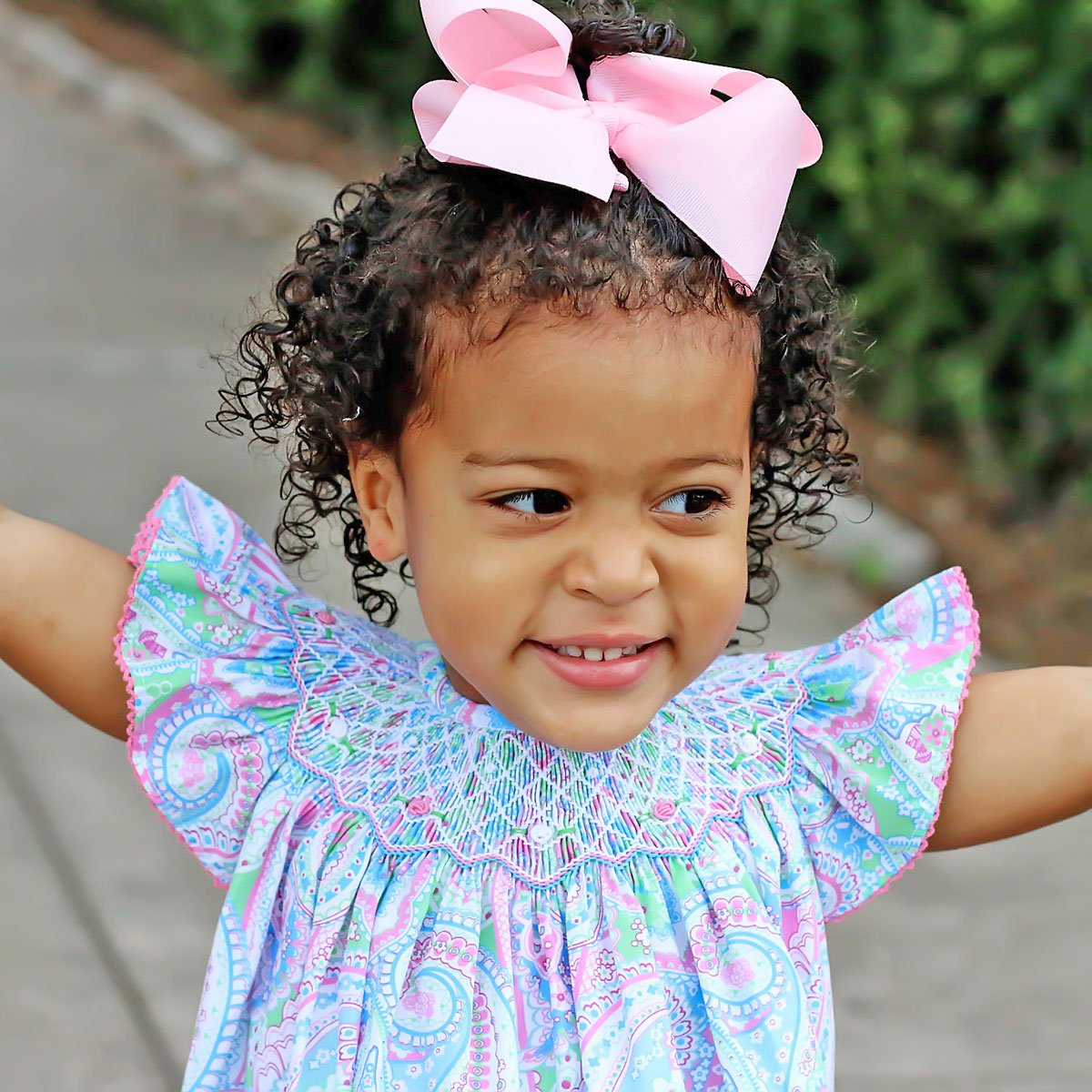 Geometric Smocked Madison Paisley Dress