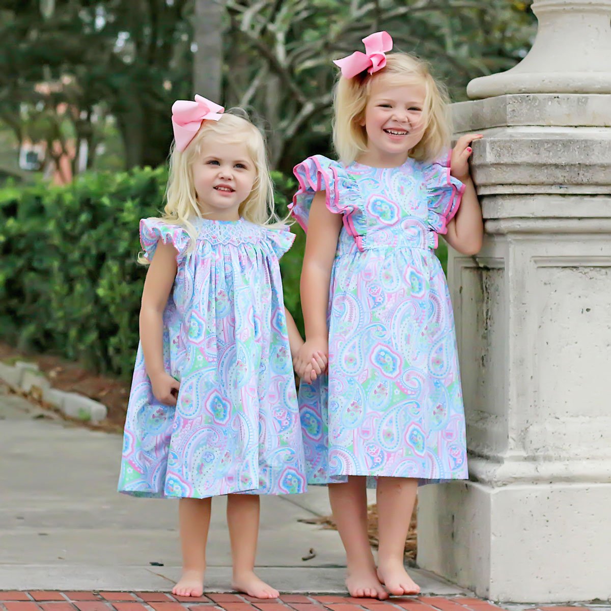 Geometric Smocked Madison Paisley Dress