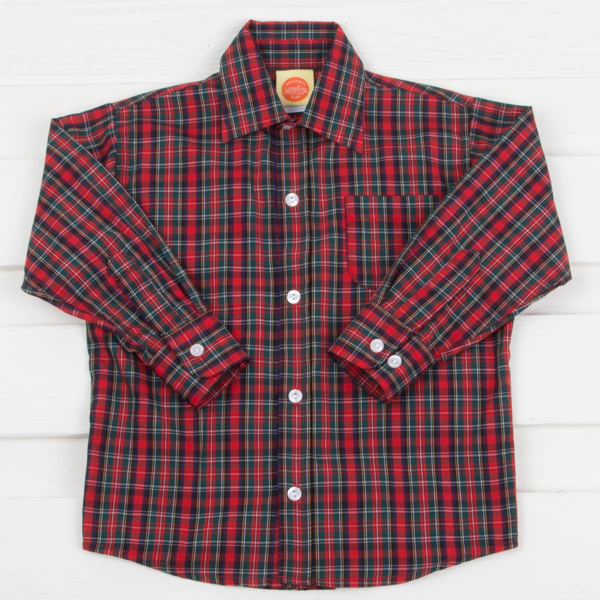Christmas Eve Plaid Button Down