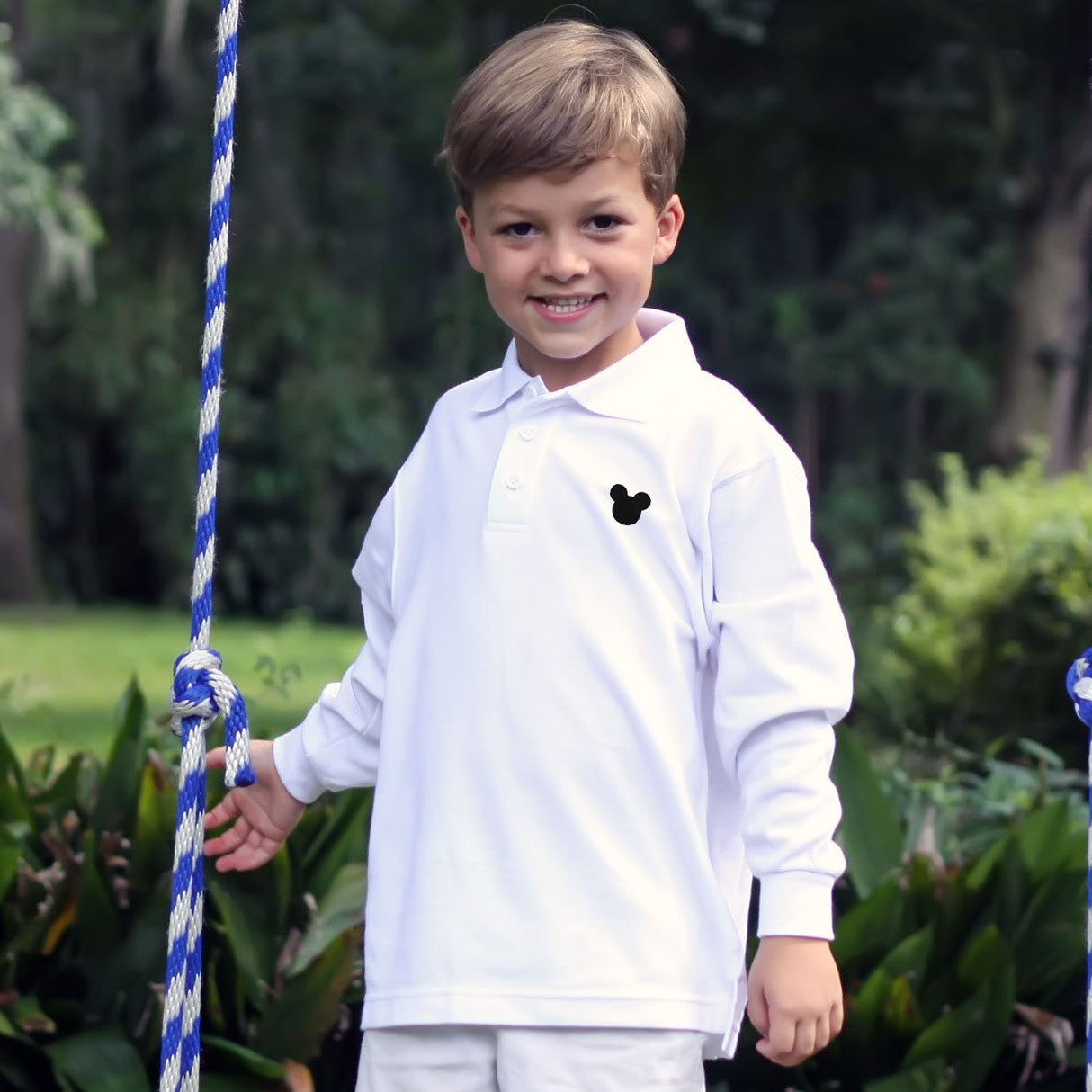 Mouse Ears Long Sleeve Polo