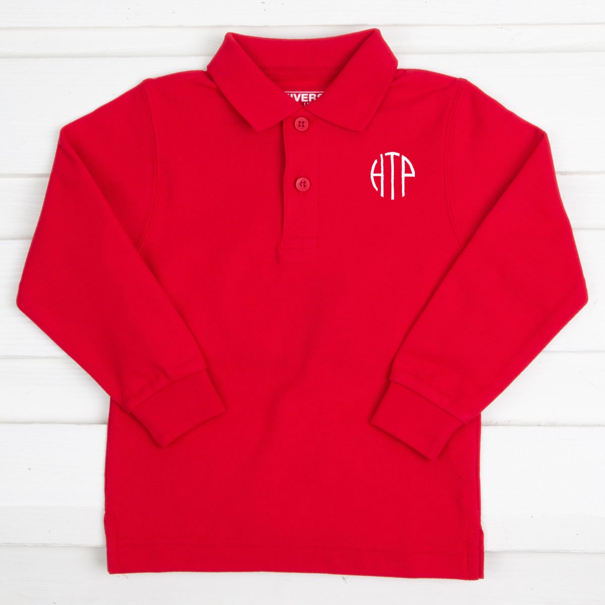 Monogram Long Sleeve Polo Shirt
