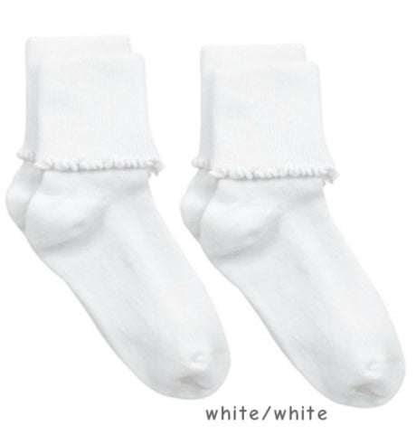 Girls Seamless Ripple Edge Socks