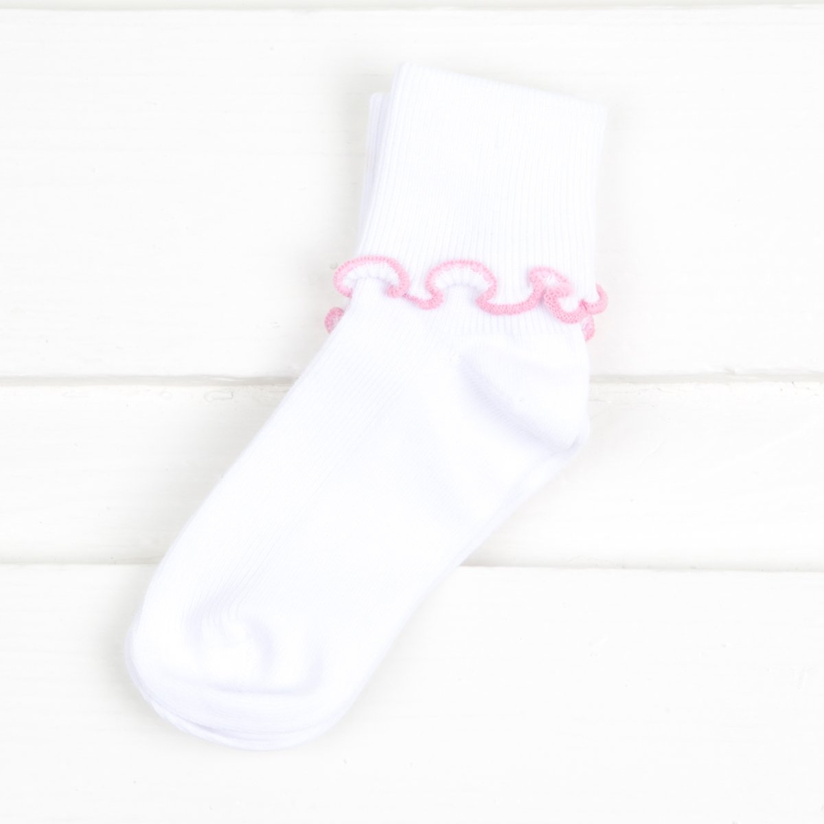 Ripple Edge Smooth Toe Turn Cuff Socks (2 pack)