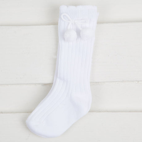 Pom Pom High Knee Socks