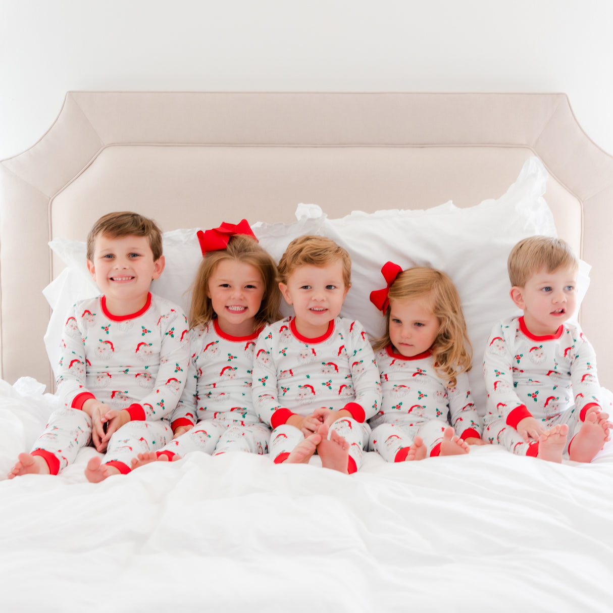 Vintage Santa White Pajamas
