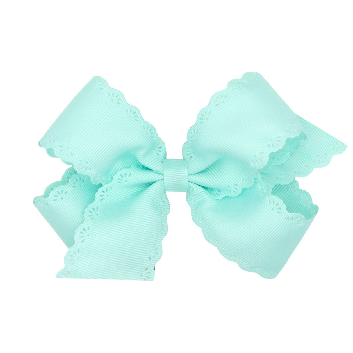 Eyelet Embossed Grosgrain Bow