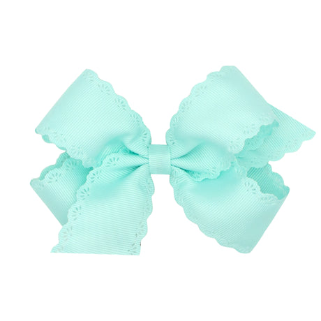 Eyelet Embossed Grosgrain Bow