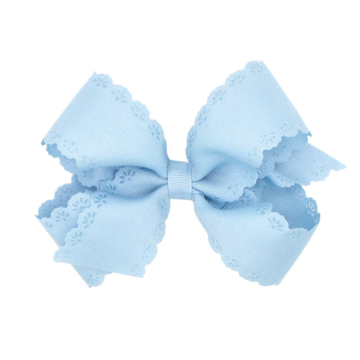 Eyelet Embossed Grosgrain Bow