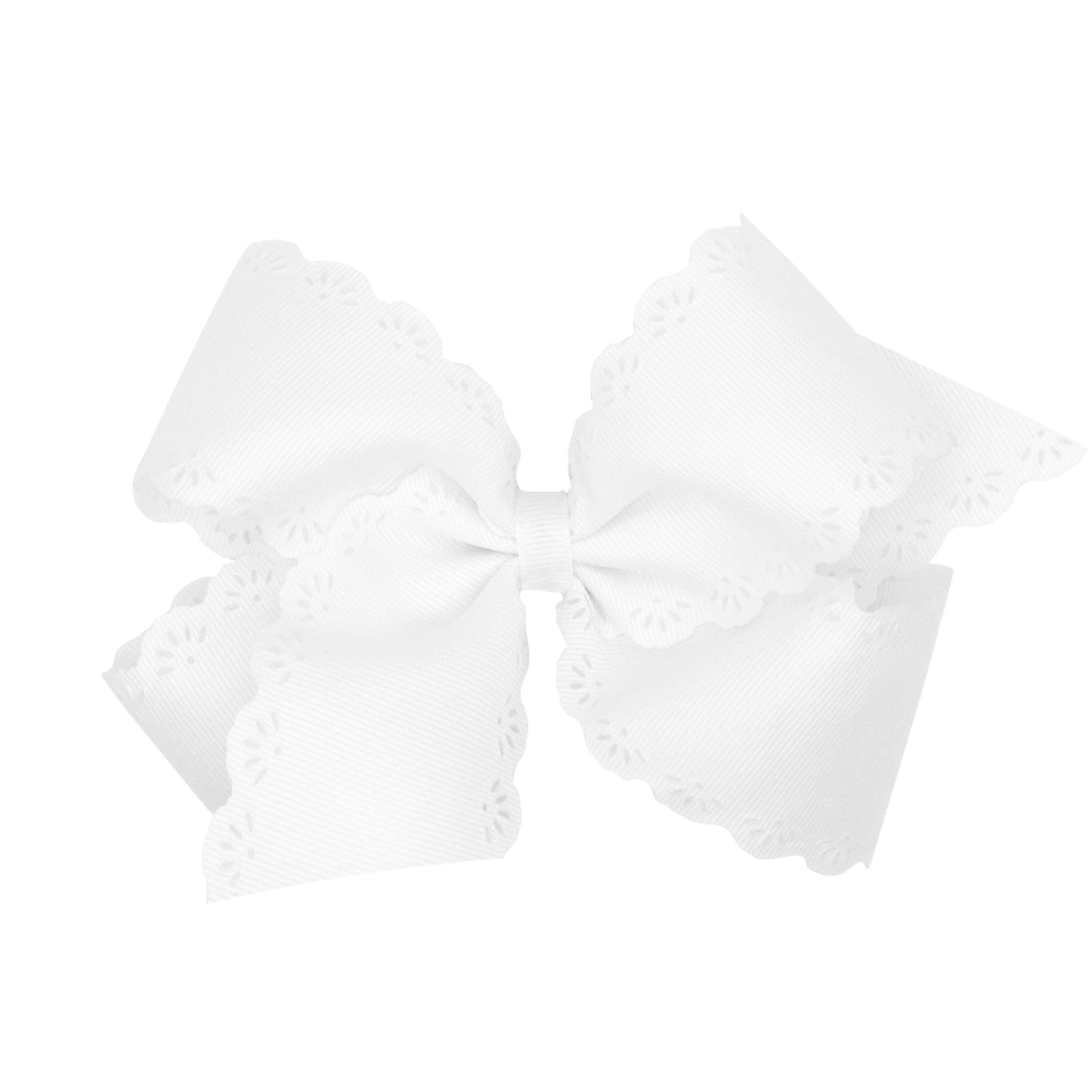 Eyelet Embossed Grosgrain Bow