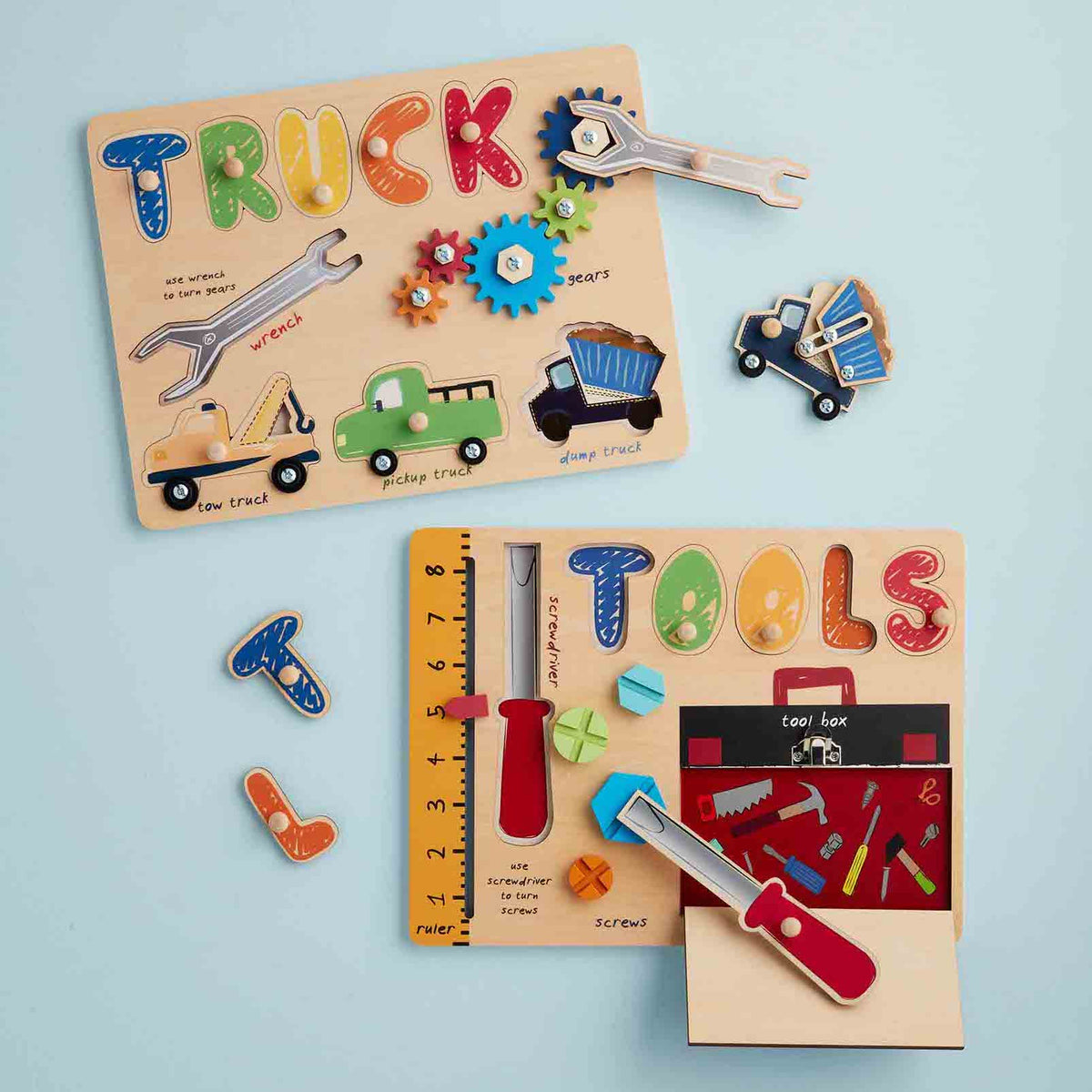 Wooden Activity Puzzle Boy – Classic Whimsy