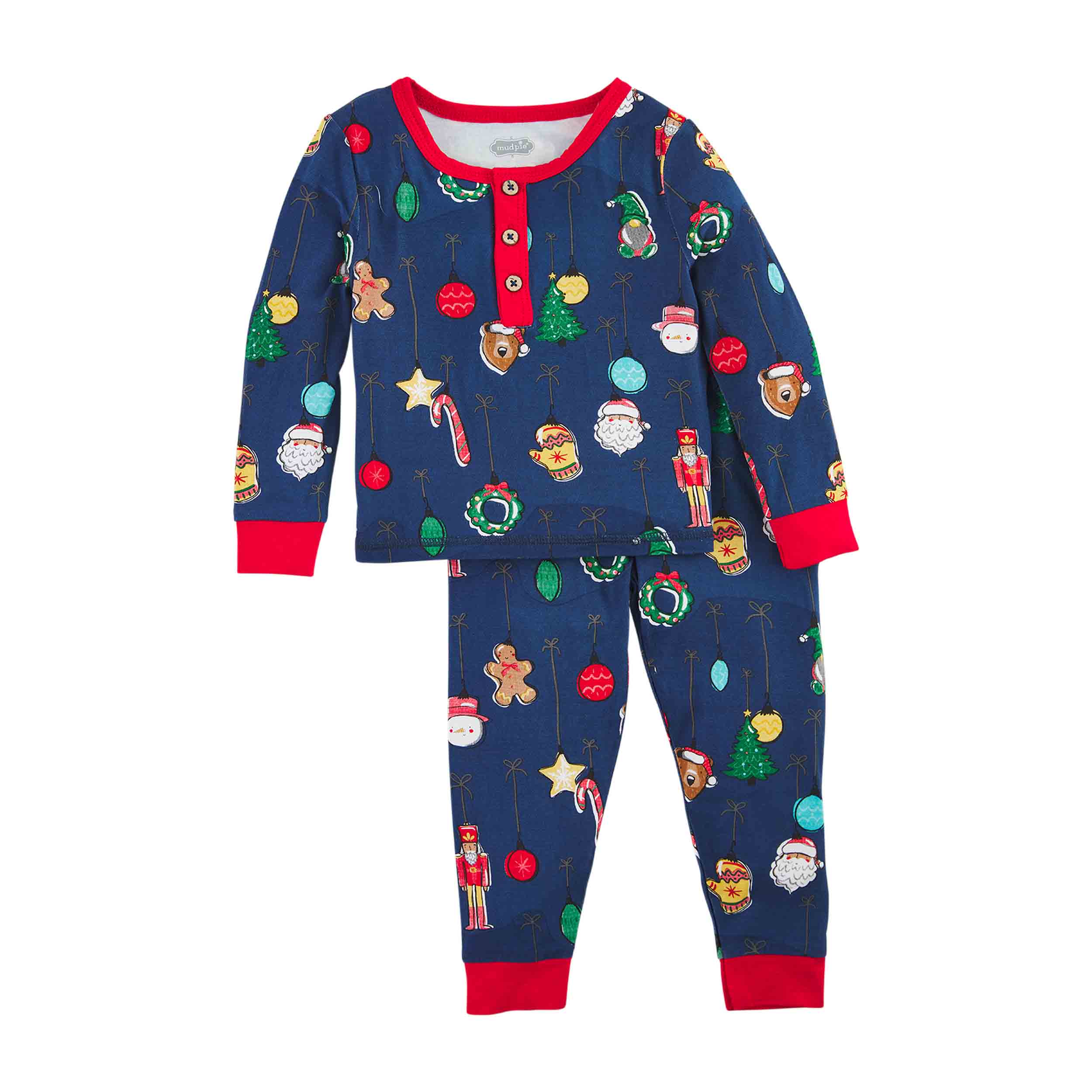 Navy Ornament Pajama Set