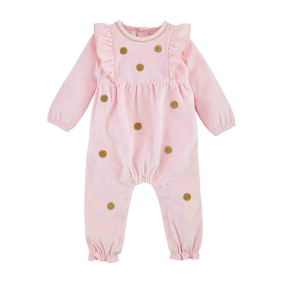 Gold Dot Pink One-Piece