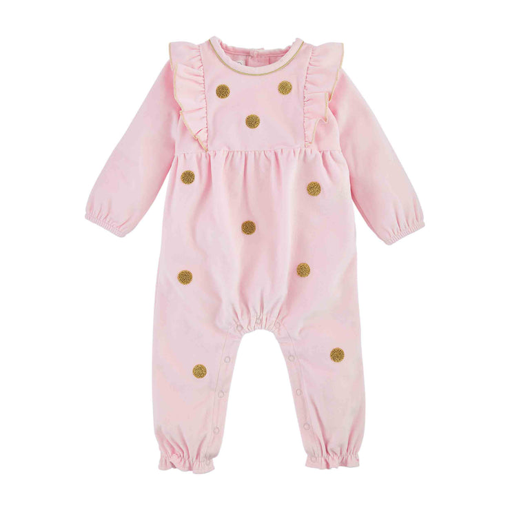 Gold Dot Pink One-Piece