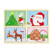 Christmas 4-In-1 Wooden Puzzle