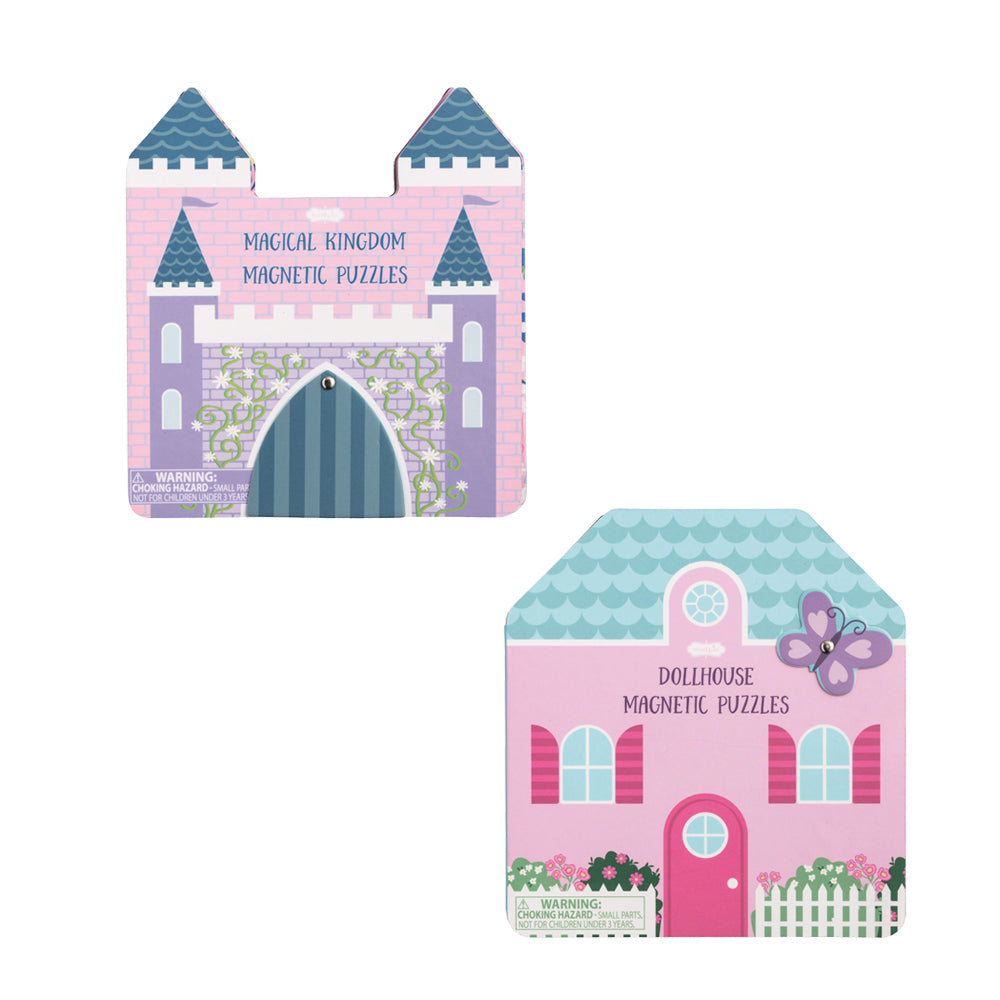 Dollhouse & Magical Kingdom Magnetic Puzzle Books
