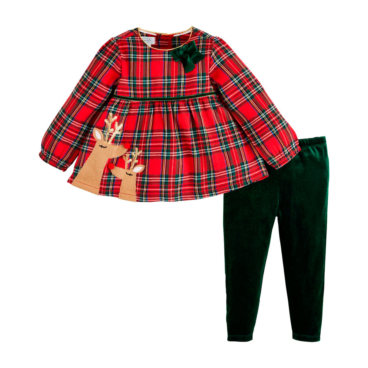 Tartan Reindeer Tunic & Legging Set