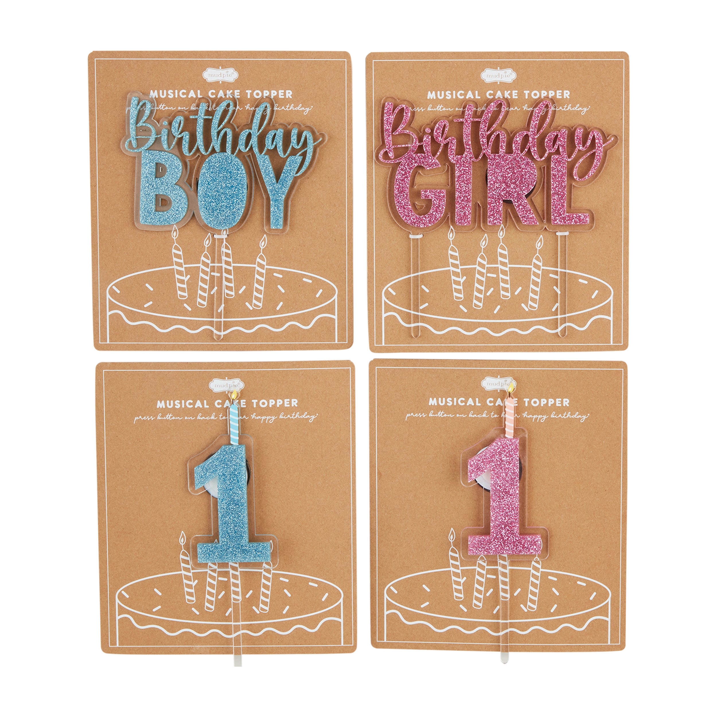 Mud Pie Birthday Musical Cake Topper - Thumbnail 2