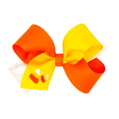 Candy Corn Embroidered Bow