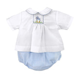 Blue Bunny Single Smocked Bloomer Set