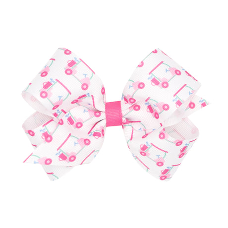 Golf Country Club Print Grosgrain Bow