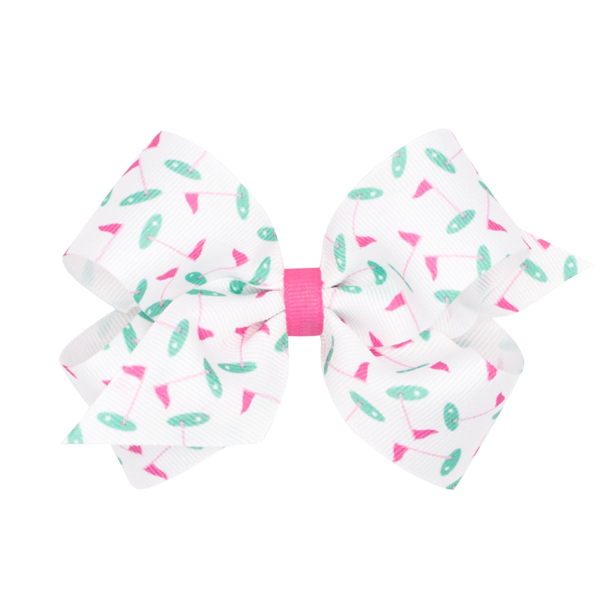 Golf Country Club Print Grosgrain Bow