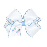 Golf Country Club Embroidered Moonstitch Bow