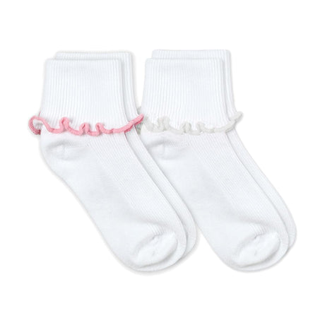 Ripple Edge Smooth Toe Turn Cuff Socks (2 pack)