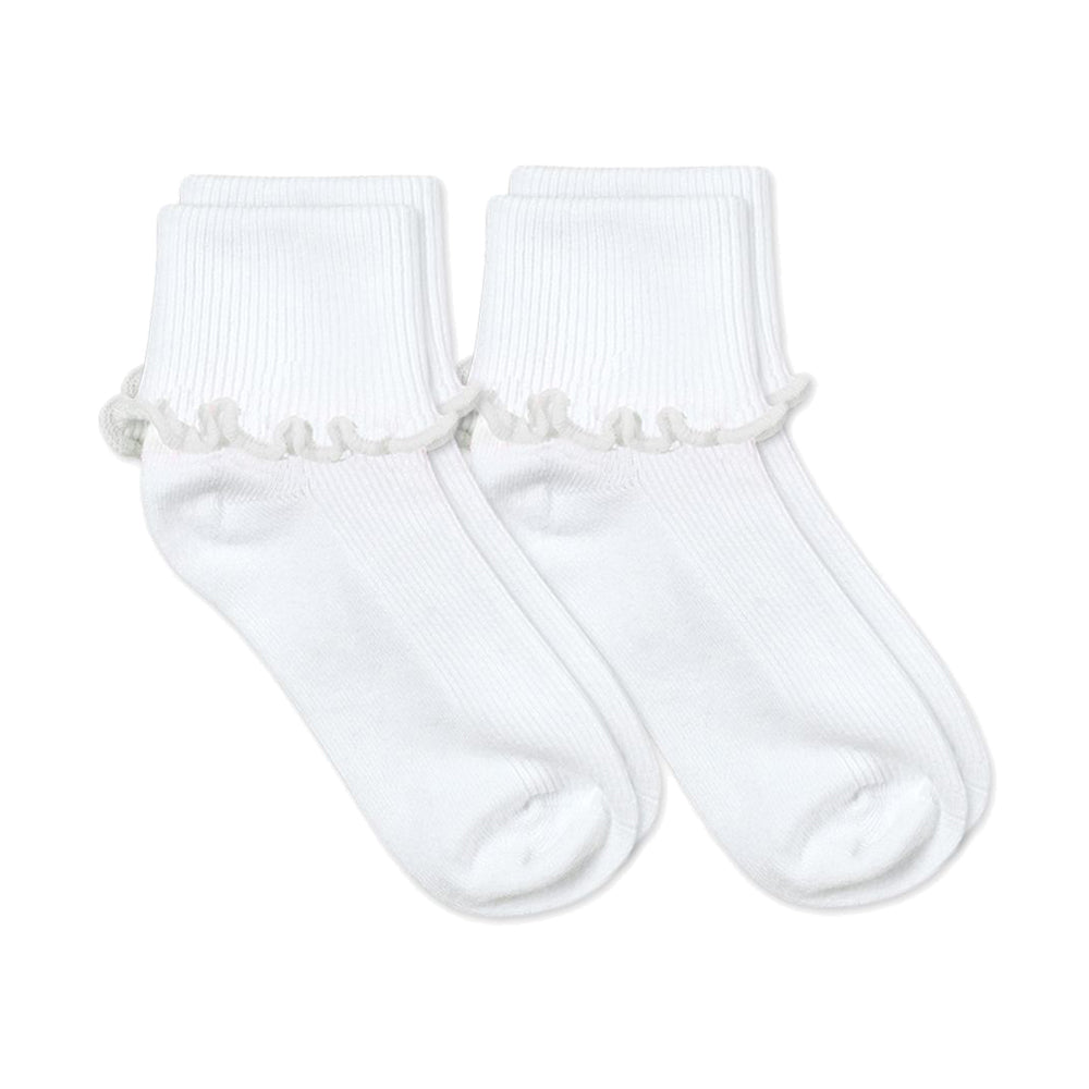 Ripple Edge Smooth Toe Turn Cuff Socks (2 pack)