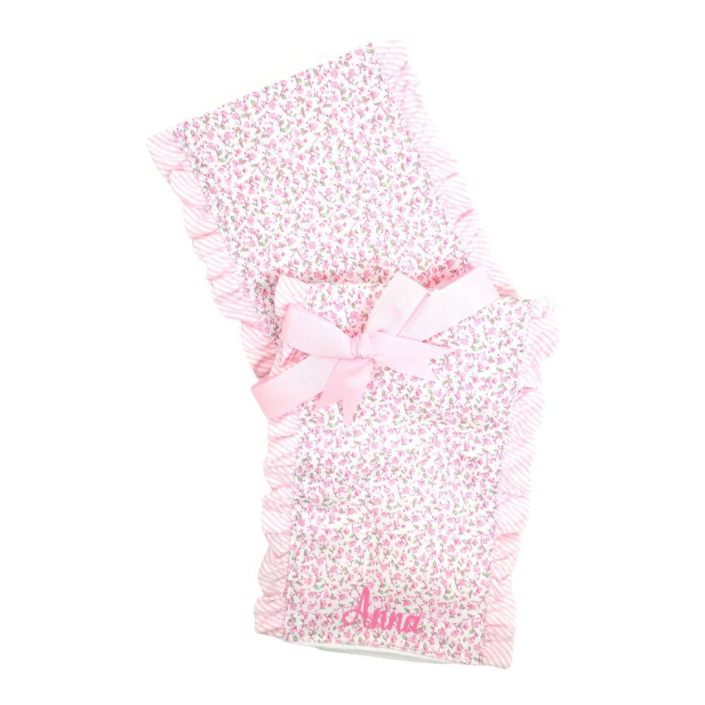 Ballet Pink Fancy Fabric Burp Cloth