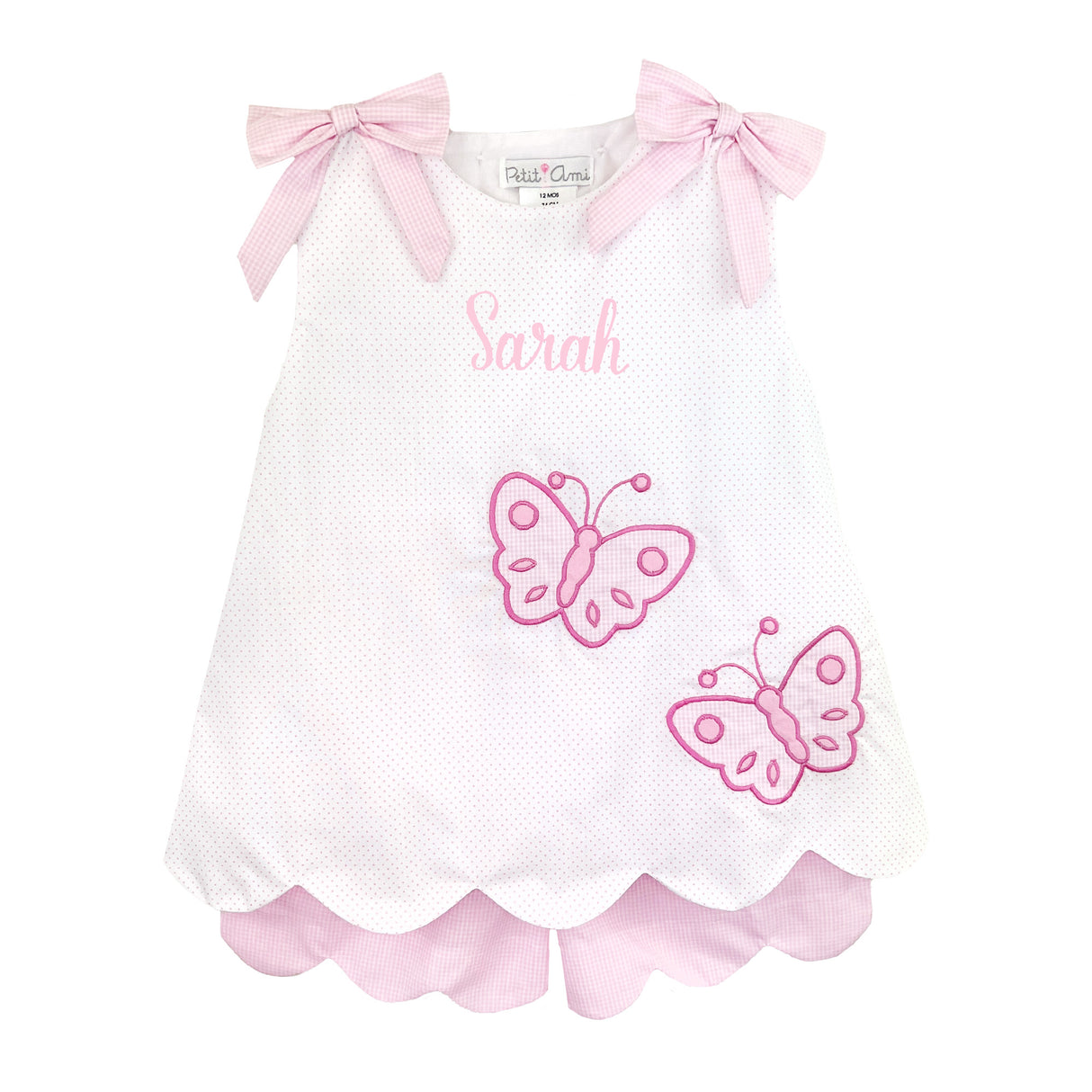 Butterfly Pink Polka Dot Short Set