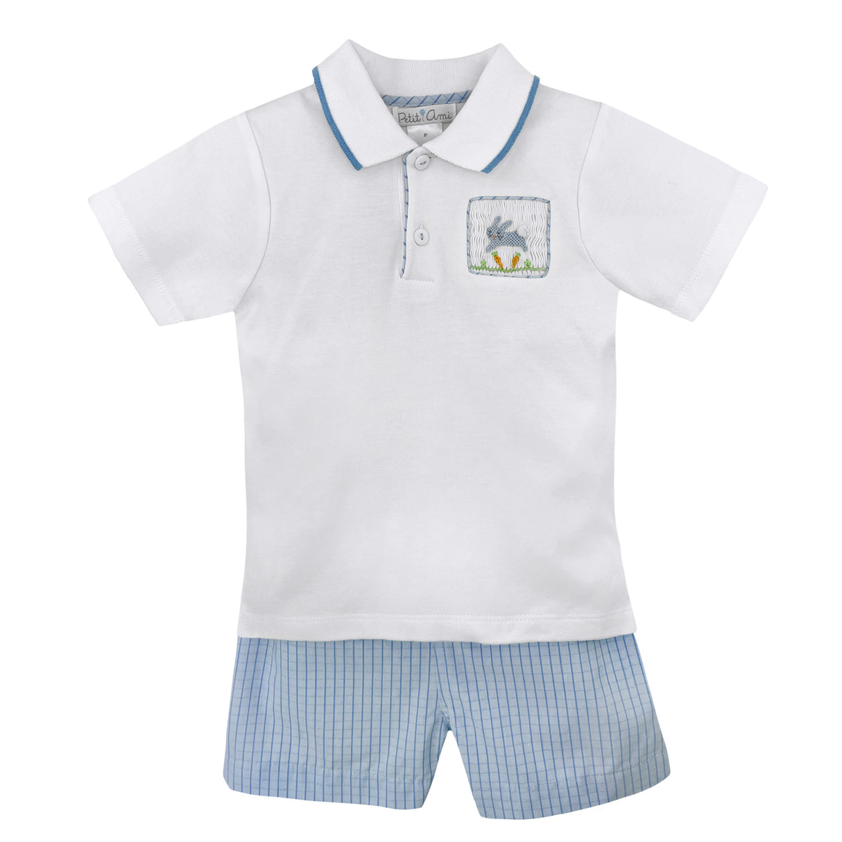 Blue Bunny Single Smocked Polo Short Set