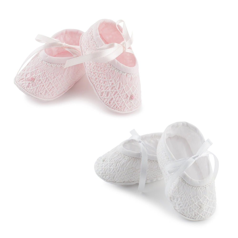 Smocked Ballet Crib Shoe