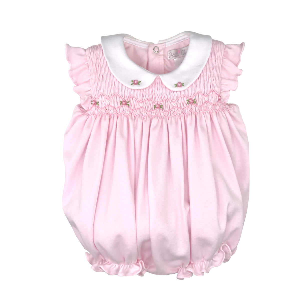 Rosebud Smocked Pink Bubble