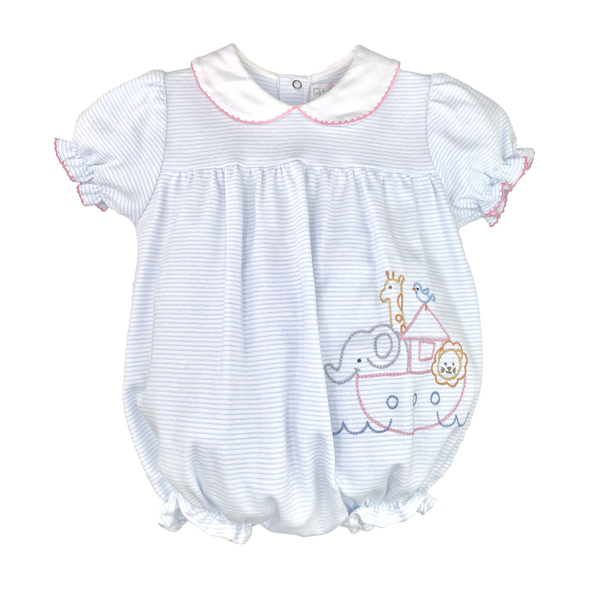 Noah's Ark Light Blue Knit Girl Bubble