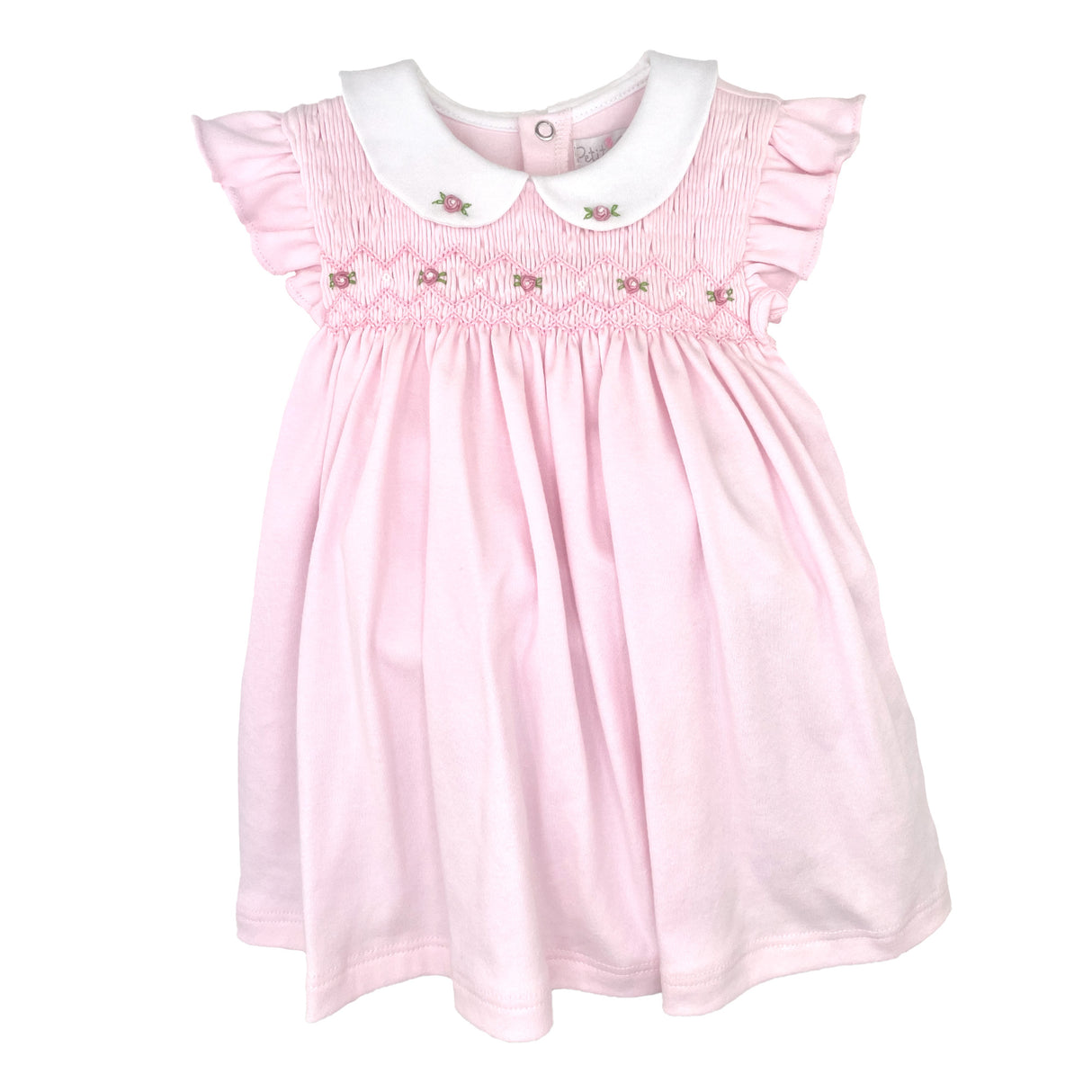 Rosebud Smocked Pink Dress