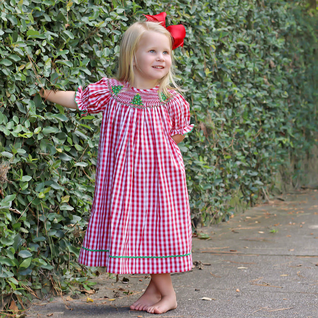 Christmas Smocking | Hand Smocked Dresses, Longalls & More – Girls ...