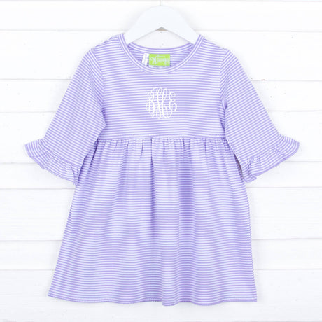 Lavender Stripe Sophia Dress