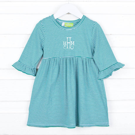 Green Stripe Sophia Dress
