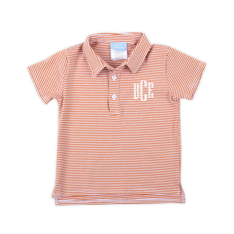 Burnt Orange Stripe Polo