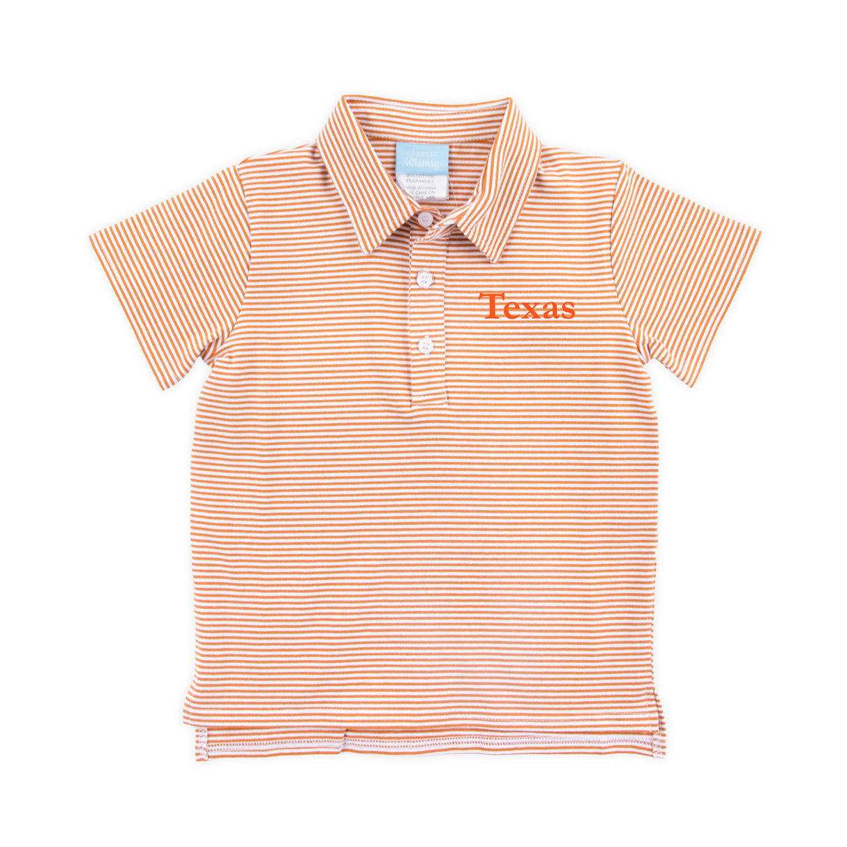 Burnt Orange Stripe Knit Short Sleeve Polo