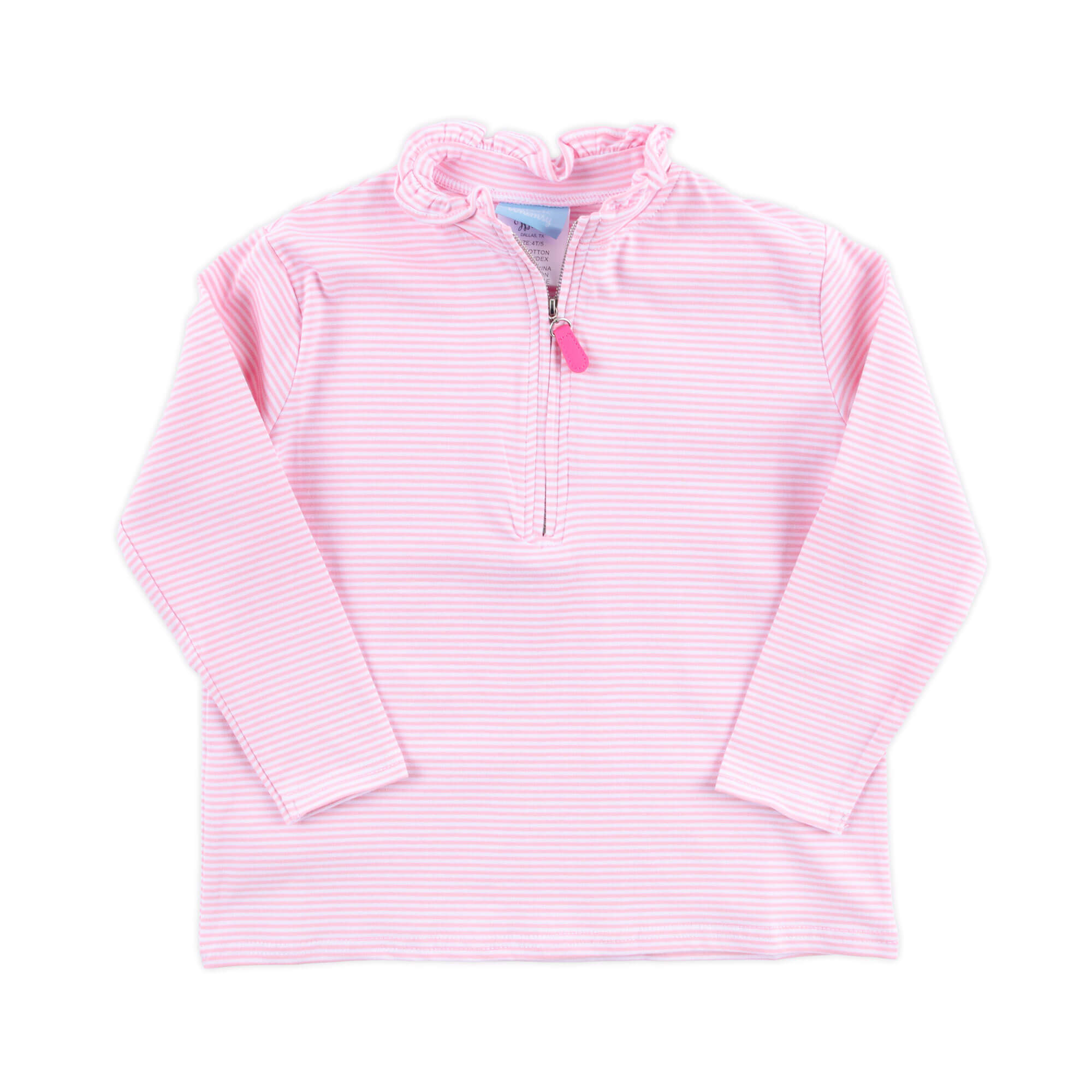 CL TRICOLOR LINE LS HALF ZIP SHIRT【L】 Girl Half Zip Pullover – Classic Whimsy